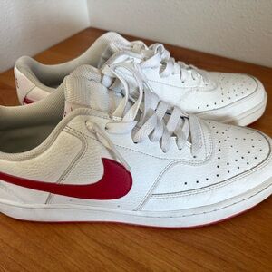 Nike Court Vision Low - White University Red Men’s shoes 10.5